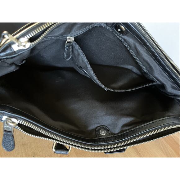 COACH Black Leather Metropolitan 2 Way Business Bag 71695 Academia Messenger - Picture 8 of 16